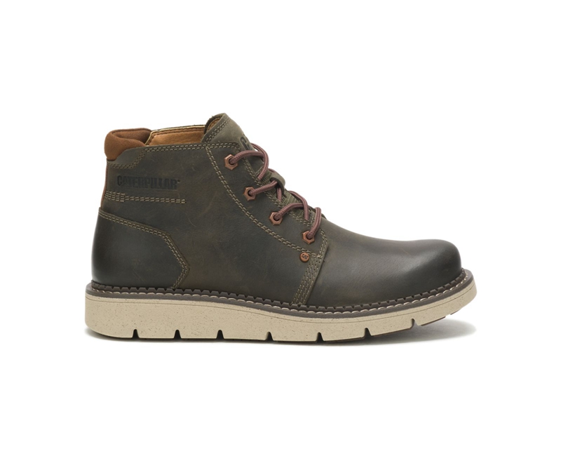 Caterpillar Covert Mid Uomo Stivali Impermeabili Verde Oliva | CLVOXGQ-30