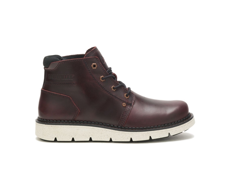 Caterpillar Covert Mid Uomo Stivali Impermeabili Bordeaux | MWNCYLZ-67