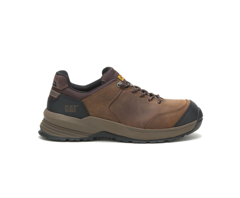 Caterpillar Streamline 2.0 Pelle Composite Punta Uomo Scarpe Lavoro Marroni | KLBSHAE-38