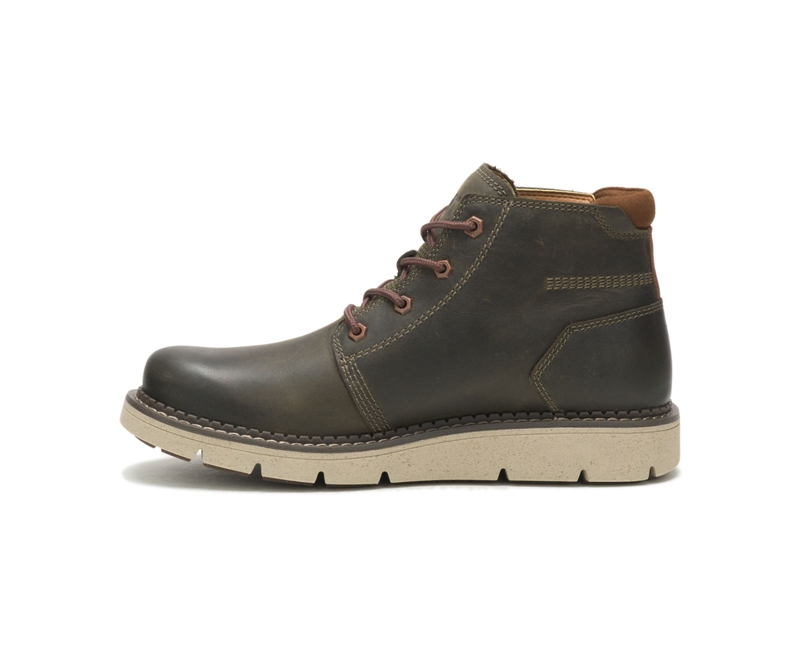 Caterpillar Covert Mid Uomo Stivali Impermeabili Verde Oliva | CLVOXGQ-30