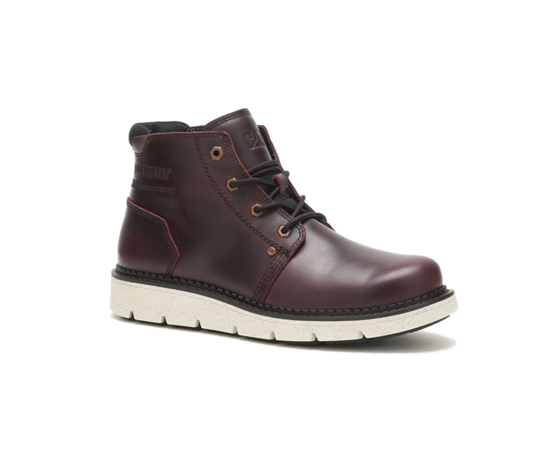 Caterpillar Covert Mid Uomo Stivali Impermeabili Bordeaux | MWNCYLZ-67