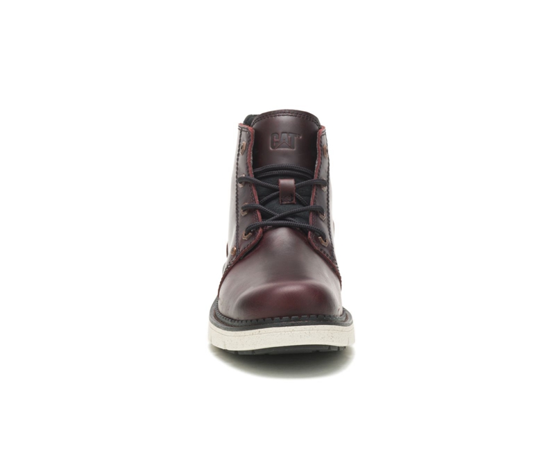 Caterpillar Covert Mid Uomo Stivali Impermeabili Bordeaux | MWNCYLZ-67