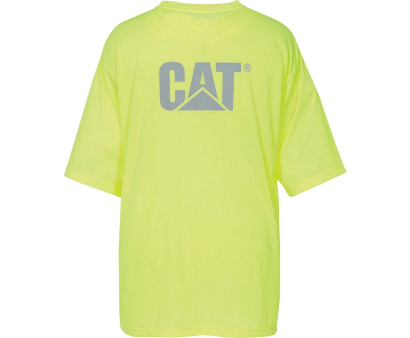 Caterpillar Hi-Vis Trademark Pocket Uomo Magliette Gialle | IKWMZDN-57