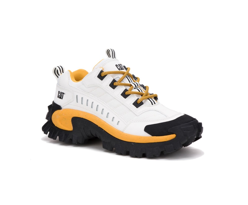 Caterpillar Intruder Donna Scarpe Casual Bianche Gialle | XNFCPHG-93