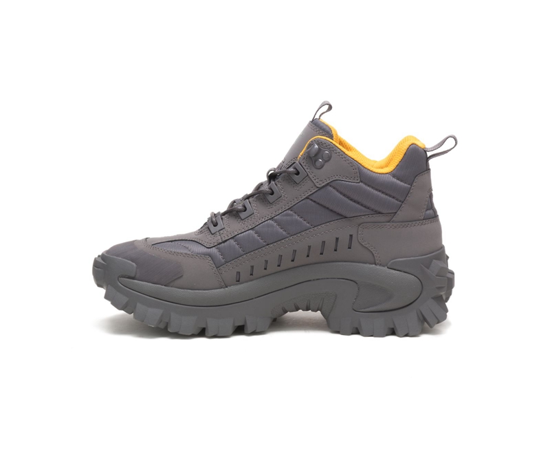 Caterpillar Intruder Mid Uomo Scarpe Da Ginnastica Grigie Scuro | YMLNIQF-35