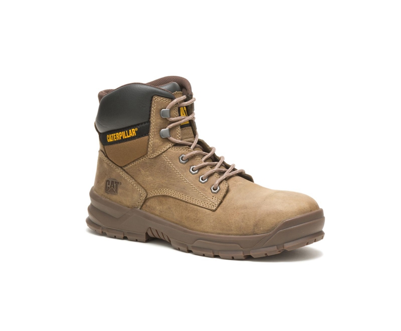 Caterpillar Mobilize Alloy Punta Uomo Stivali da Lavoro Khaki | HGBAJSU-16