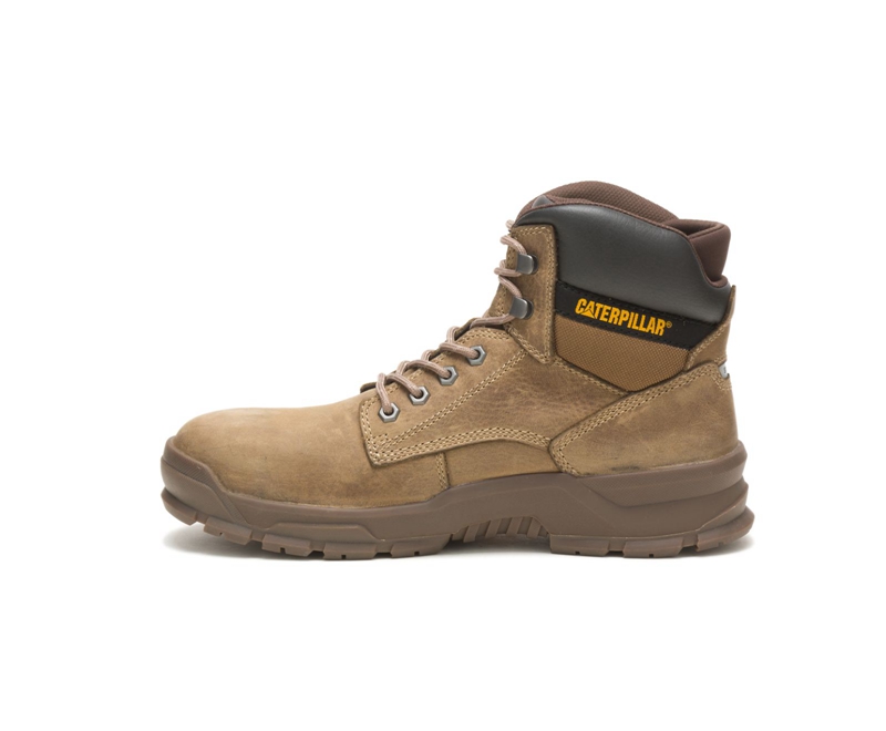 Caterpillar Mobilize Alloy Punta Uomo Stivali da Lavoro Khaki | HGBAJSU-16