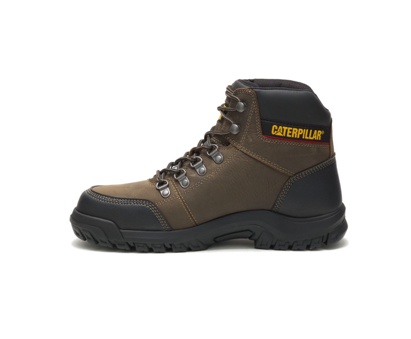 Caterpillar Outline Steel Punta Uomo Stivali da Lavoro Grigie Scuro | YWKRSLE-60