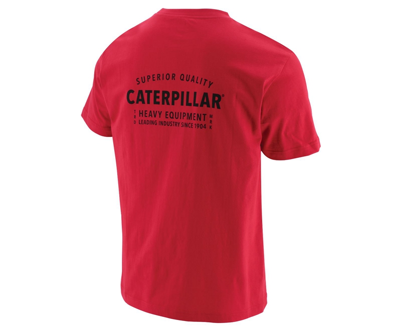 Caterpillar Quality Trademark Uomo Magliette Rosse | QOKLTNB-80