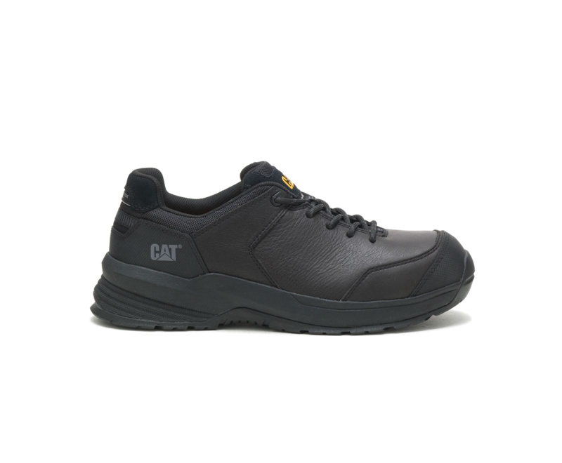 Caterpillar Streamline 2.0 Pelle Composite Punta Uomo Scarpe Lavoro Nere | QSBUKXY-68