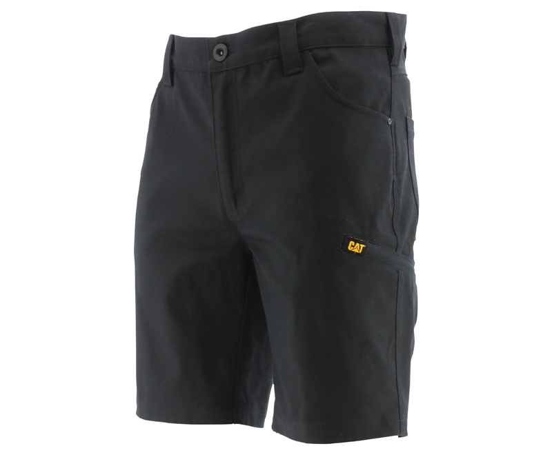 Caterpillar Stretch Tela Utility Uomo Pantaloni Nere | ORLMFXT-74