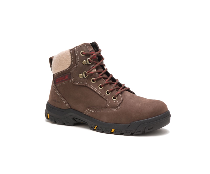 Caterpillar Tess Steel Punta Donna Stivali da Lavoro Cioccolato | GYMTESR-18