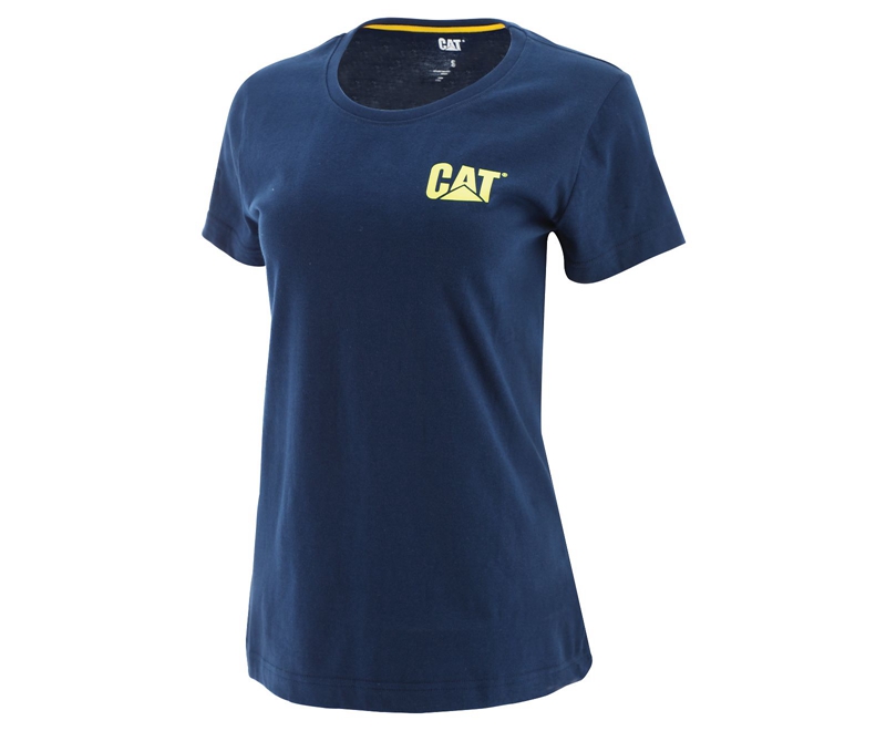 Caterpillar Trademark Donna Magliette Blu | CLSAVPI-74