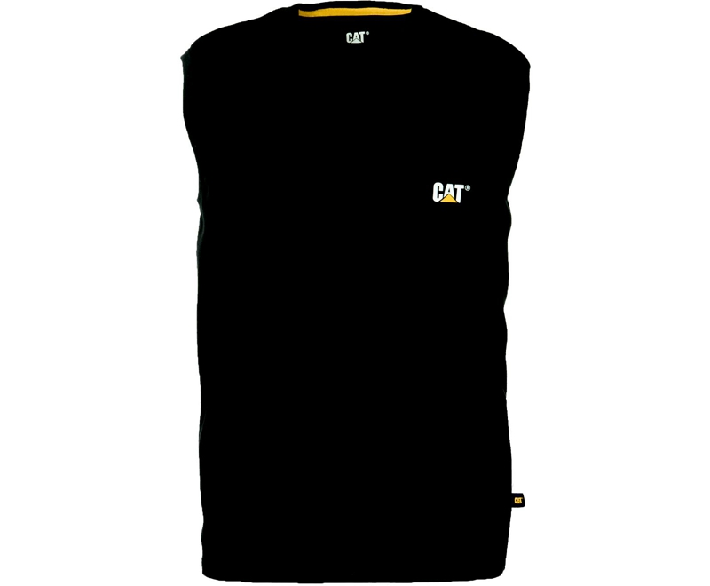 Caterpillar Trademark Senza Maniche Pocket Uomo Magliette Nere | EHXTIYJ-45