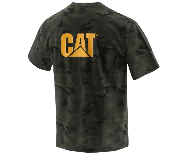 Caterpillar Trademark Uomo Magliette Verde Oliva | LGACKEU-40