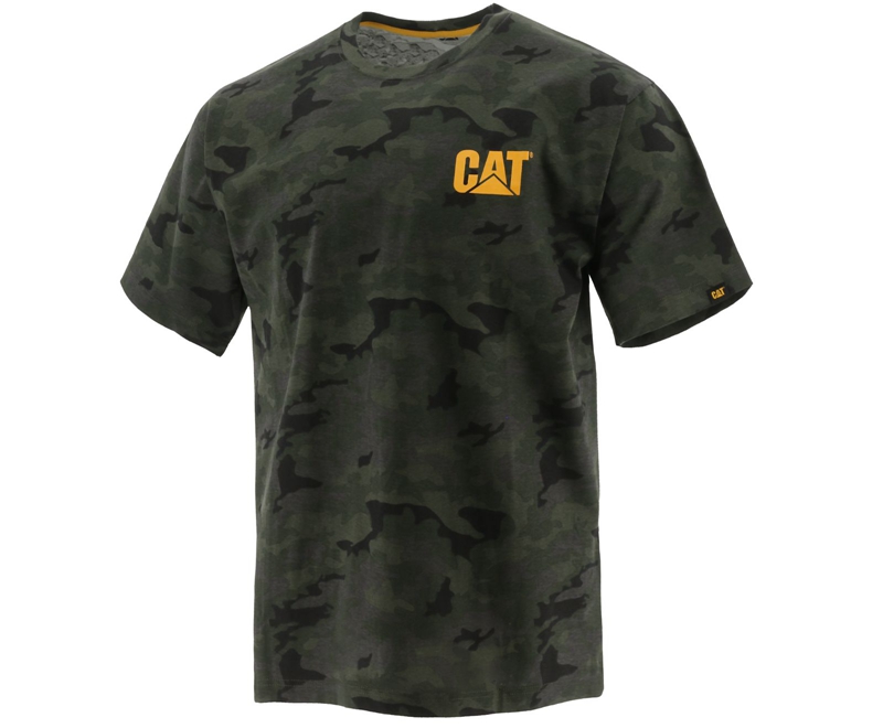 Caterpillar Trademark Uomo Magliette Verde Oliva | LGACKEU-40